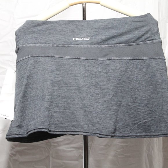 NWT HEAD Women's Fresh Mesh Med Grey Heather Athletic Tennis Skort Size Small - Picture 2 of 4
